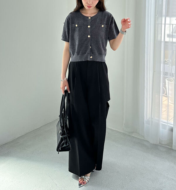 archives「ハーフスリーブ金ボタンニットカーディガン」|カーディガン|