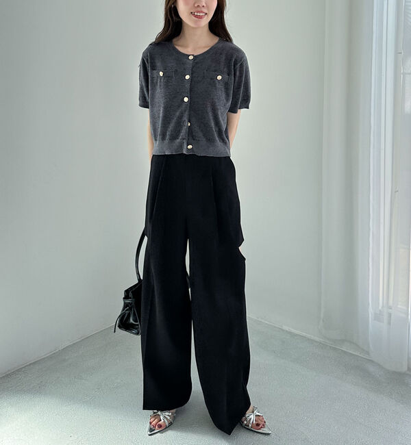 archives「ハーフスリーブ金ボタンニットカーディガン」|カーディガン|