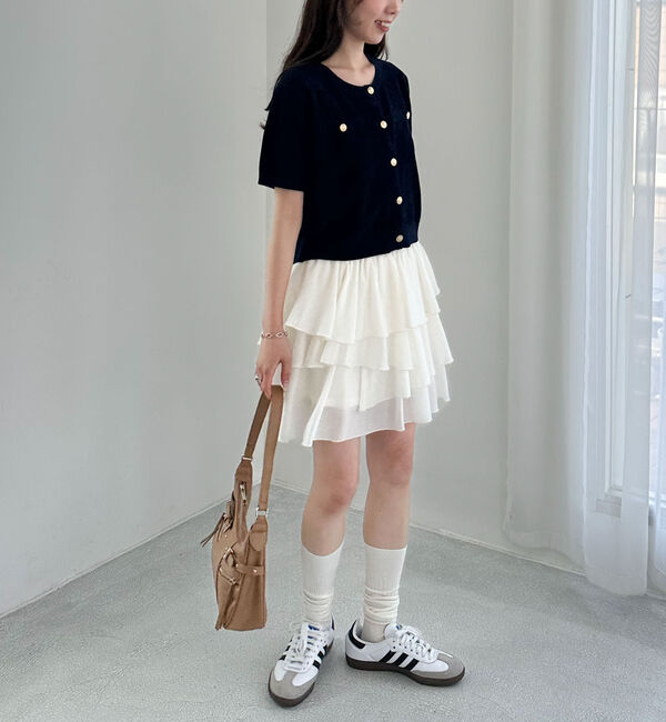 archives「ハーフスリーブ金ボタンニットカーディガン」|カーディガン|