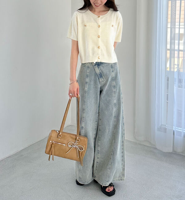 archives「ハーフスリーブ金ボタンニットカーディガン」|カーディガン|