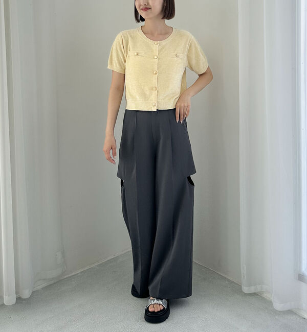 archives「ハーフスリーブ金ボタンニットカーディガン」|カーディガン|