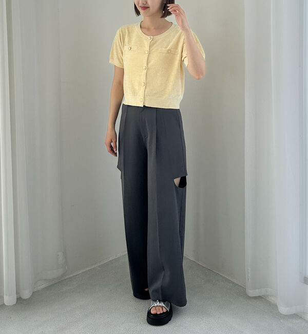 archives「ハーフスリーブ金ボタンニットカーディガン」|カーディガン|