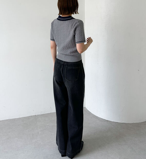 archives「ラインケーブルポロニット」|ニット・セーター|