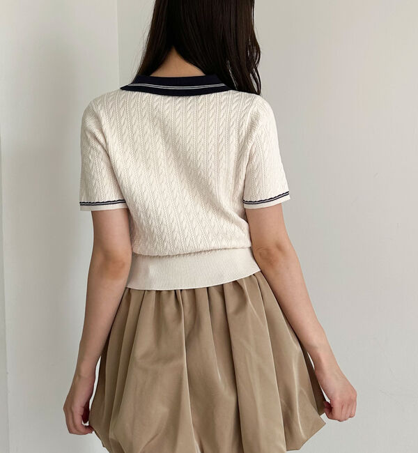 archives「ラインケーブルポロニット」|ニット・セーター|