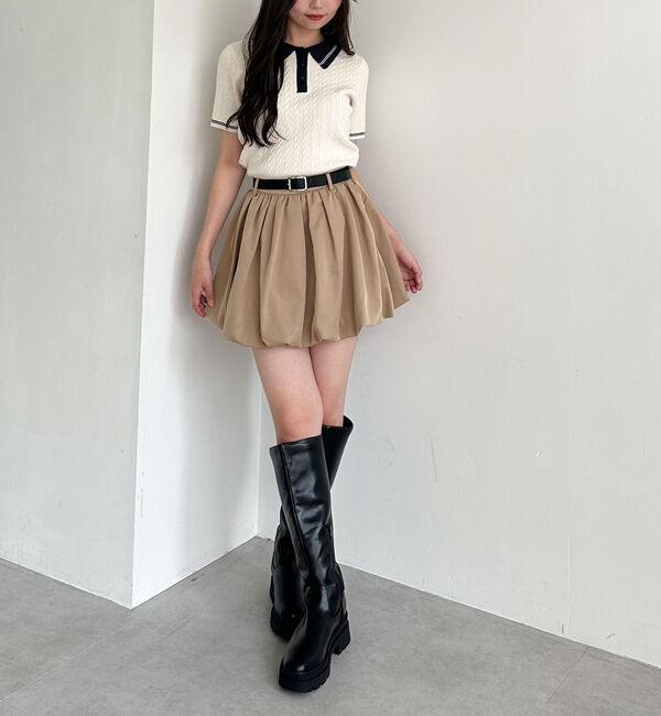 archives「ラインケーブルポロニット」|ニット・セーター|