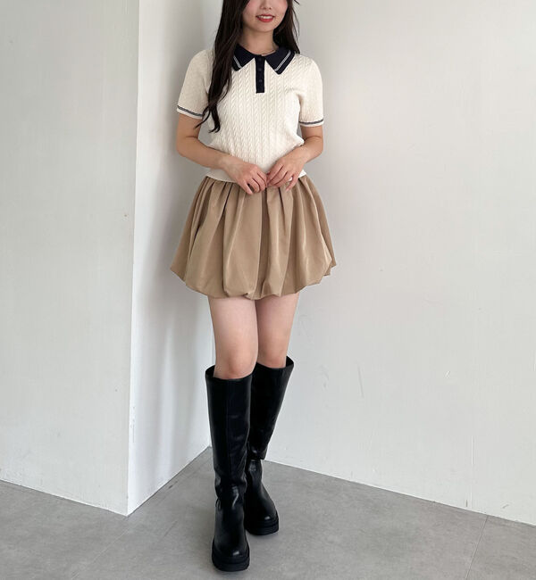 archives「ラインケーブルポロニット」|ニット・セーター|