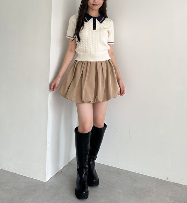 archives「ラインケーブルポロニット」|ニット・セーター|