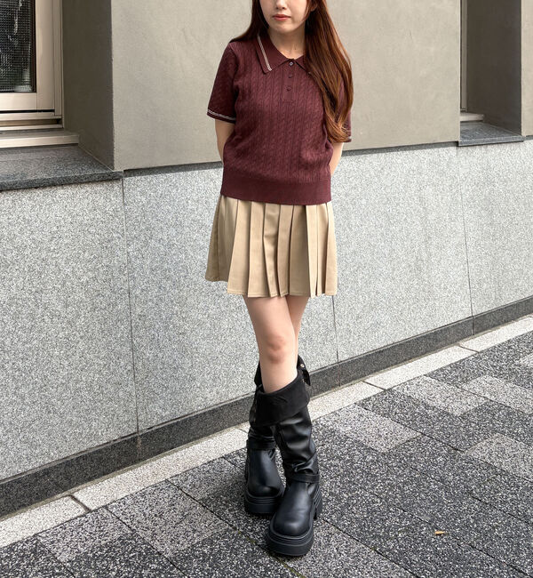 archives「ラインケーブルポロニット」|ニット・セーター|