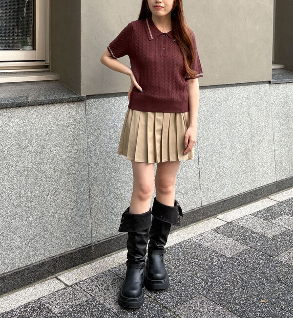 archives「ラインケーブルポロニット」|ニット・セーター|