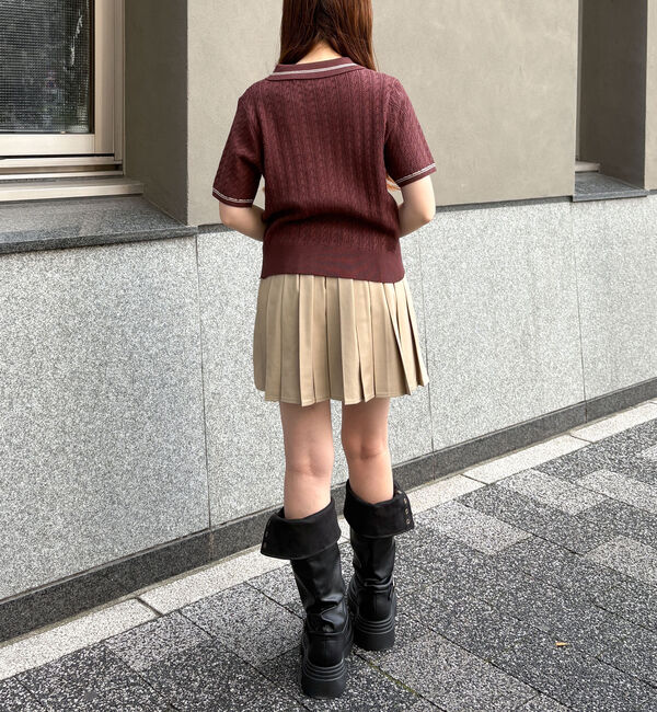 archives「ラインケーブルポロニット」|ニット・セーター|