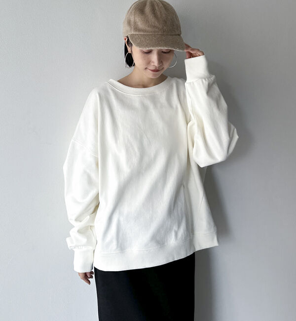 Doux archives「ＵＳコットンボートネックスウェット」|Tシャツ・カットソー|OFF WHITE