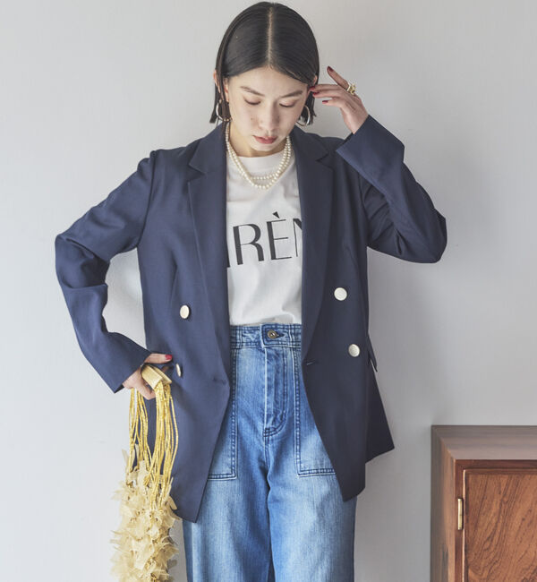 Doux archives「リネンライクジャケット」|テーラードジャケット|