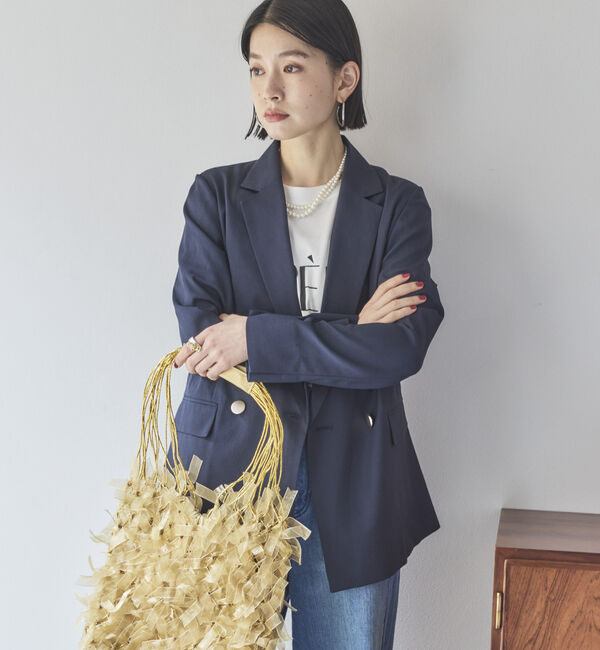 Doux archives「リネンライクジャケット」|テーラードジャケット|