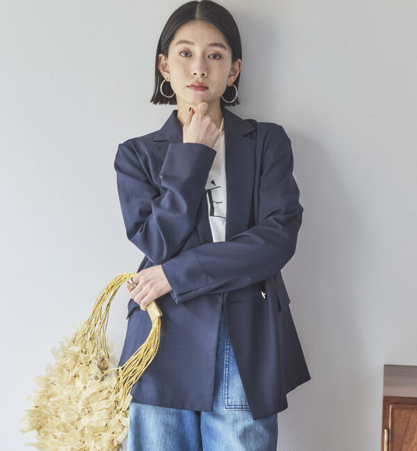 Doux archives「リネンライクジャケット」|テーラードジャケット|