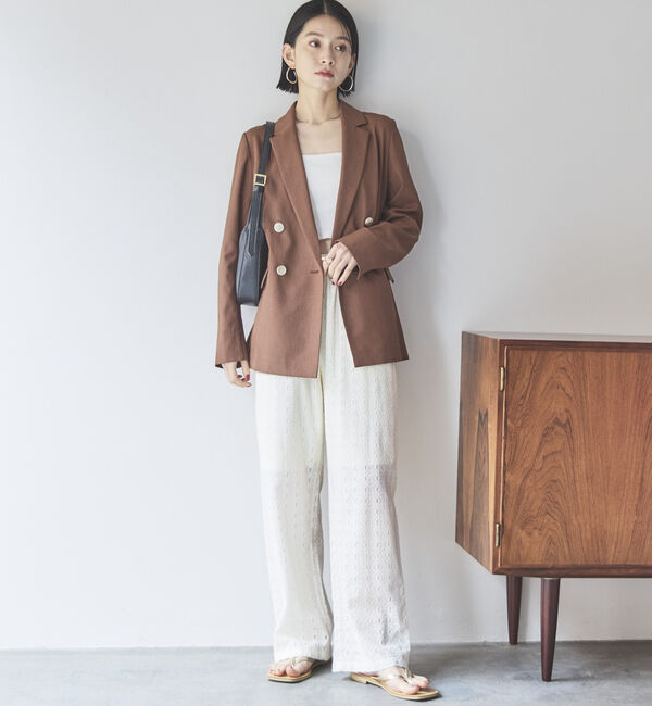 Doux archives「リネンライクジャケット」|テーラードジャケット|