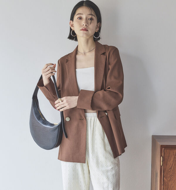 Doux archives「リネンライクジャケット」|テーラードジャケット|