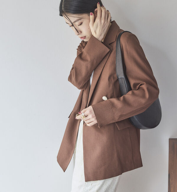 Doux archives「リネンライクジャケット」|テーラードジャケット|