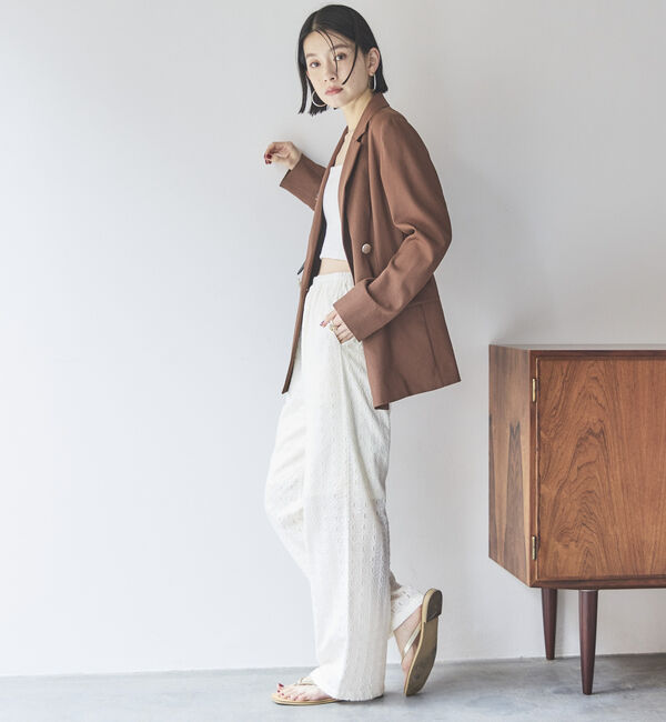 Doux archives「リネンライクジャケット」|テーラードジャケット|