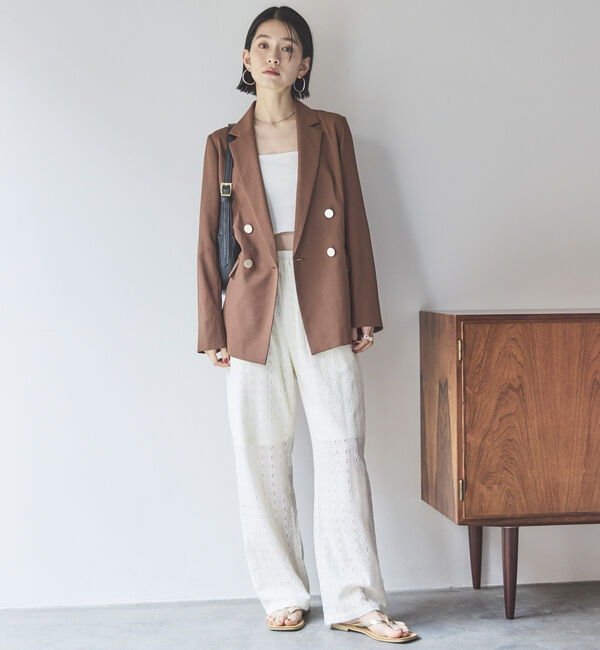 Doux archives「リネンライクジャケット」|テーラードジャケット|