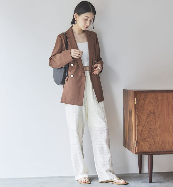 Doux archives「リネンライクジャケット」|テーラードジャケット|