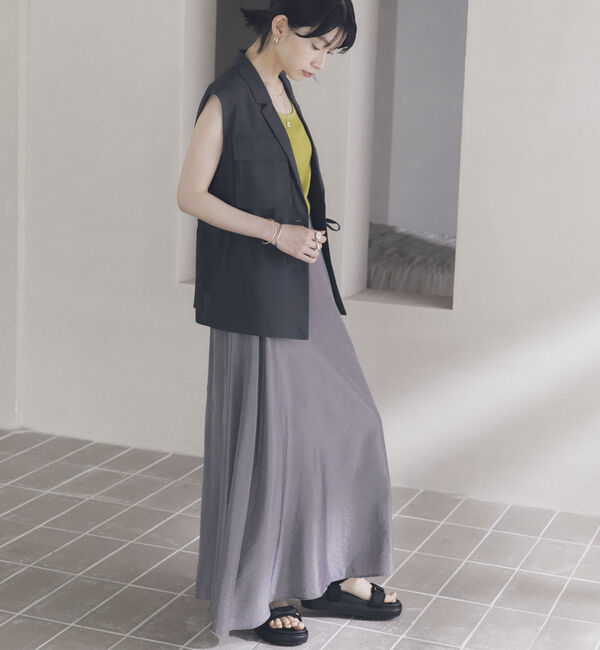 Doux archives「サテンフレアスカート」|スカート|