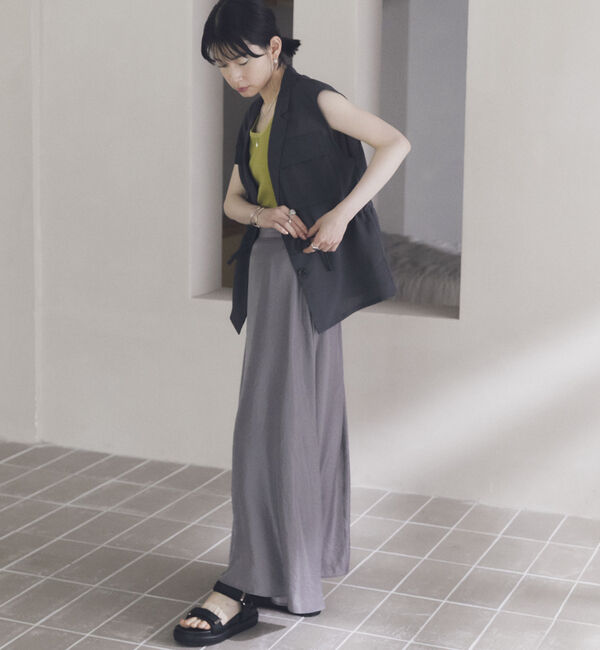 Doux archives「サテンフレアスカート」|スカート|