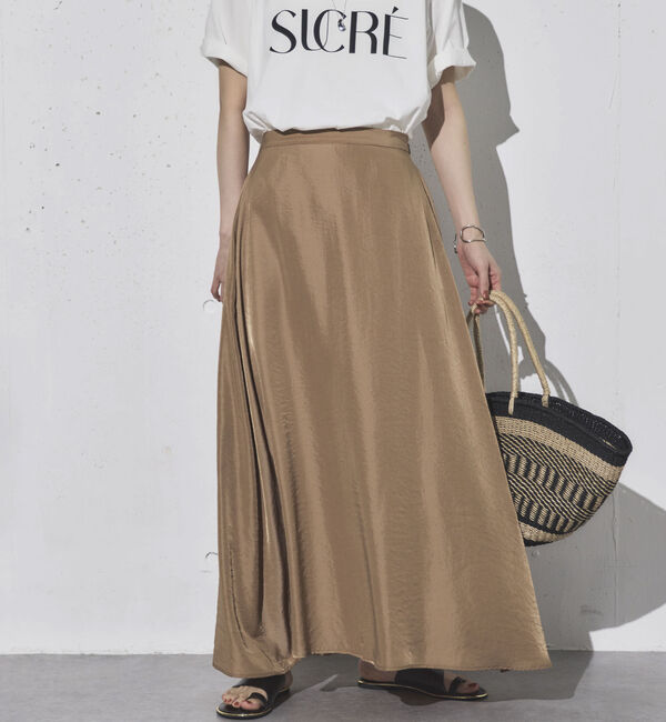 Doux archives「サテンフレアスカート」|スカート|