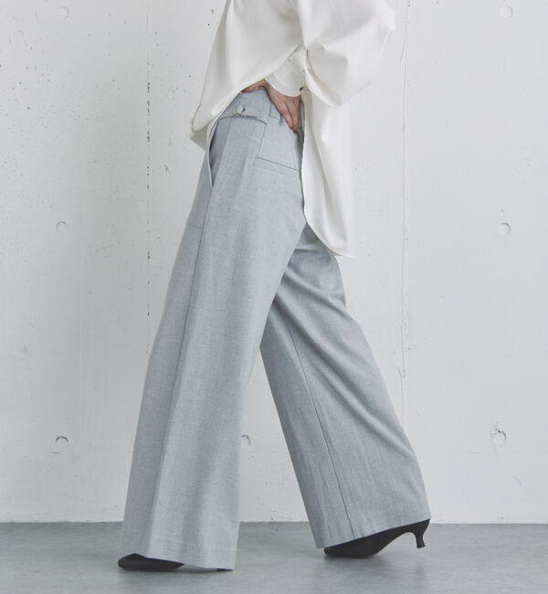 Doux archives「ソフトフランネルベイカーパンツ」|チノ|GRAY