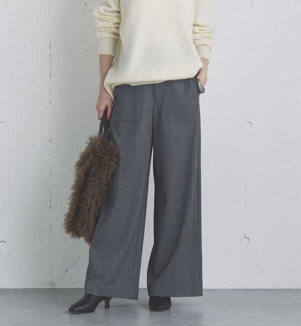 Doux archives「ソフトフランネルベイカーパンツ」|チノ|CHARCOAL GRAY