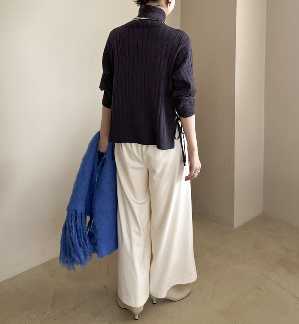 Doux archives「オフタートルワイドリブニット」|ニット・セーター|