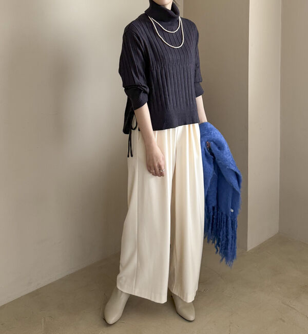 Doux archives「オフタートルワイドリブニット」|ニット・セーター|