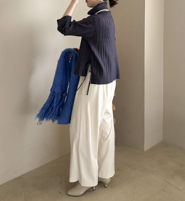 Doux archives「オフタートルワイドリブニット」|ニット・セーター|