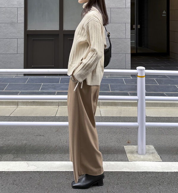 Doux archives「オフタートルワイドリブニット」|ニット・セーター|