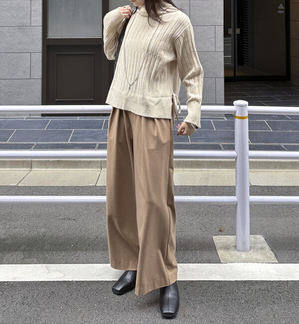 Doux archives「オフタートルワイドリブニット」|ニット・セーター|