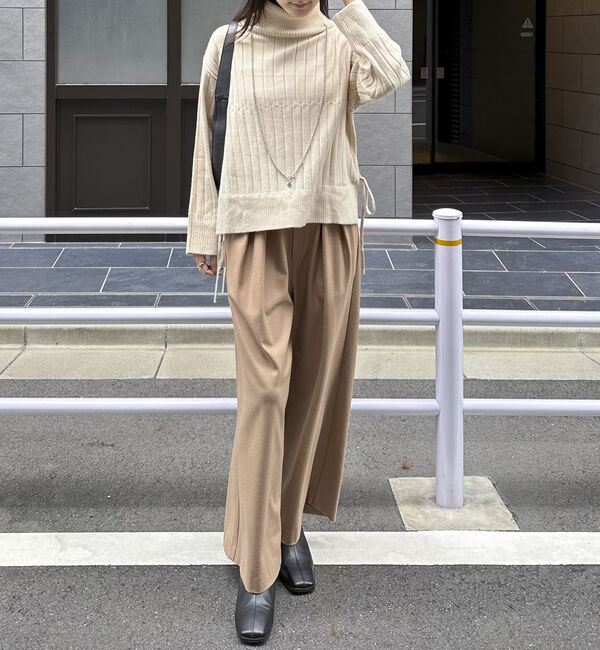 Doux archives「オフタートルワイドリブニット」|ニット・セーター|