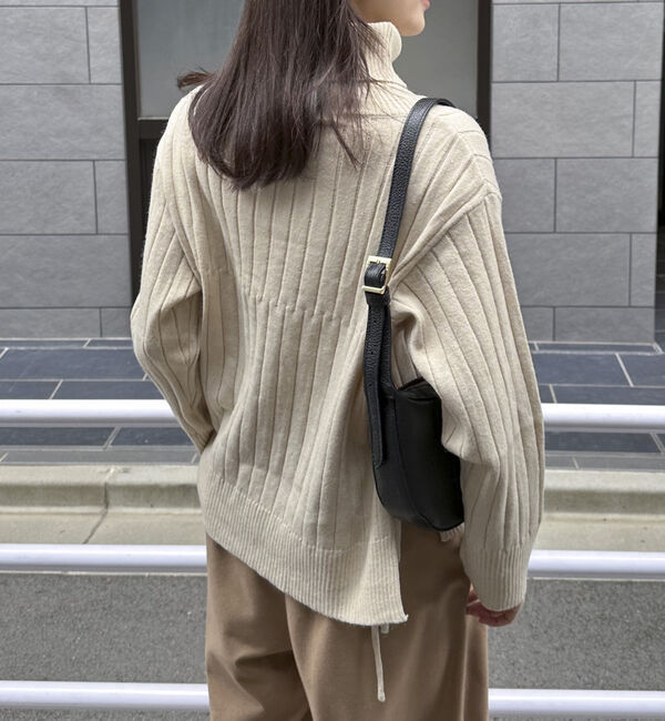 Doux archives「オフタートルワイドリブニット」|ニット・セーター|