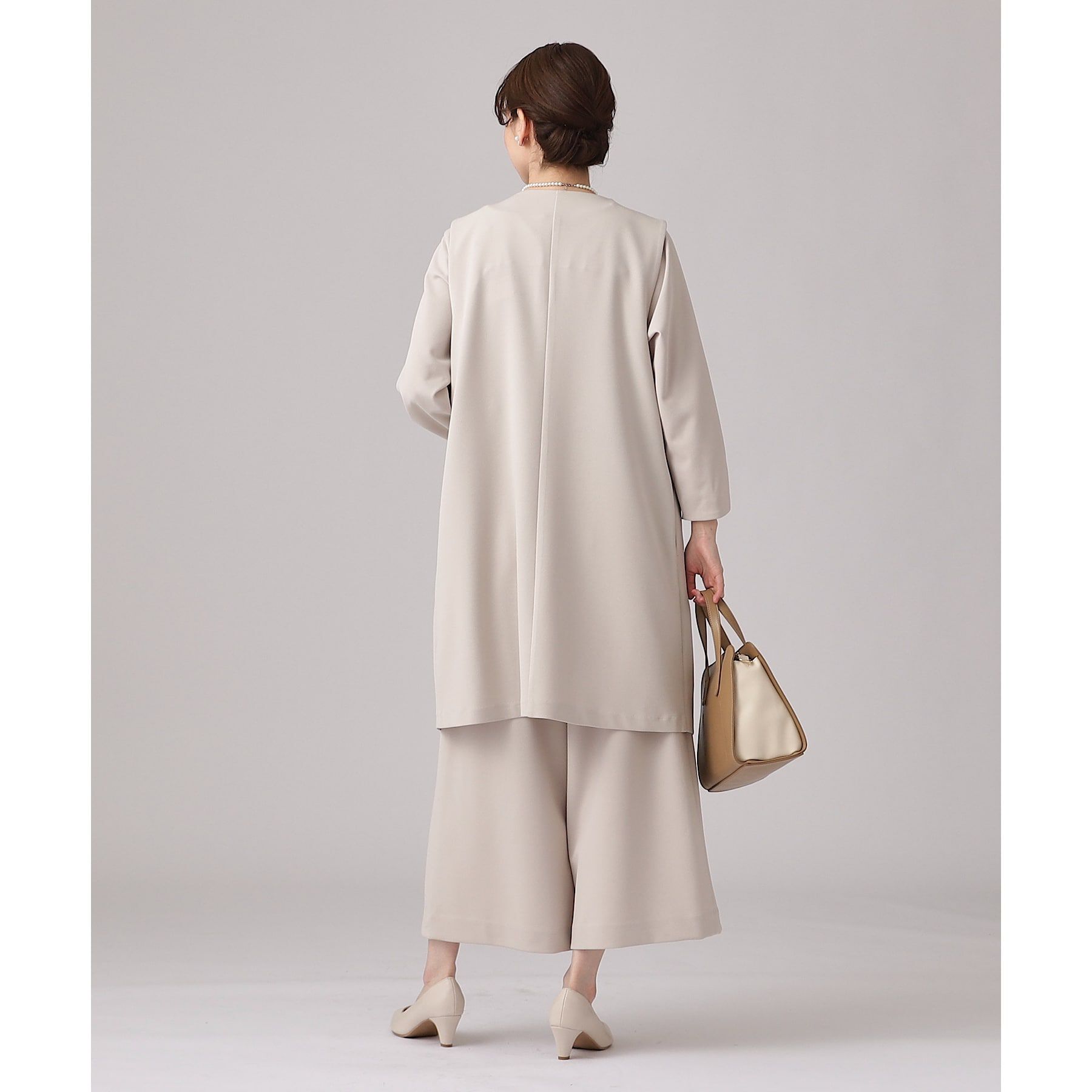 SHOO･LA･RUE「【通勤／デイリー／セットアップ可】マルチに使える カットジョーゼット ジレ」|ベスト・ジレ|