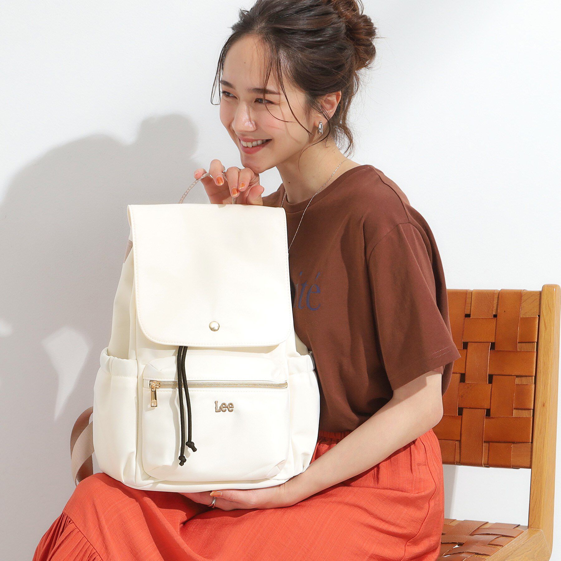 SHOO･LA･RUE「【Lee別注／撥水】フラップリュック」|リュック|アイボリー(804)