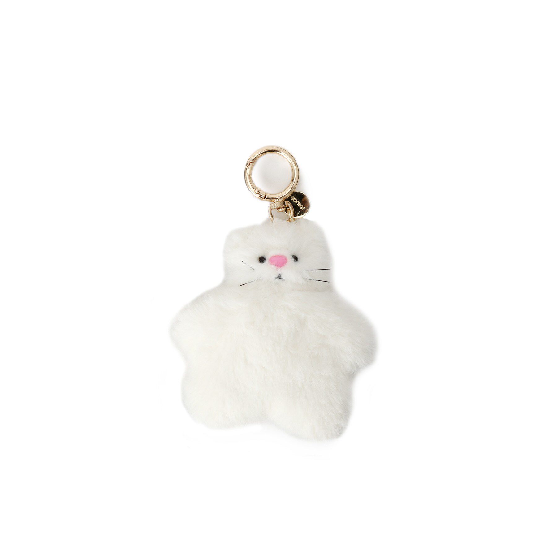 SHOO･LA･RUE「ファー手乗りチャーム」|キーケース|アイボリー(004)
