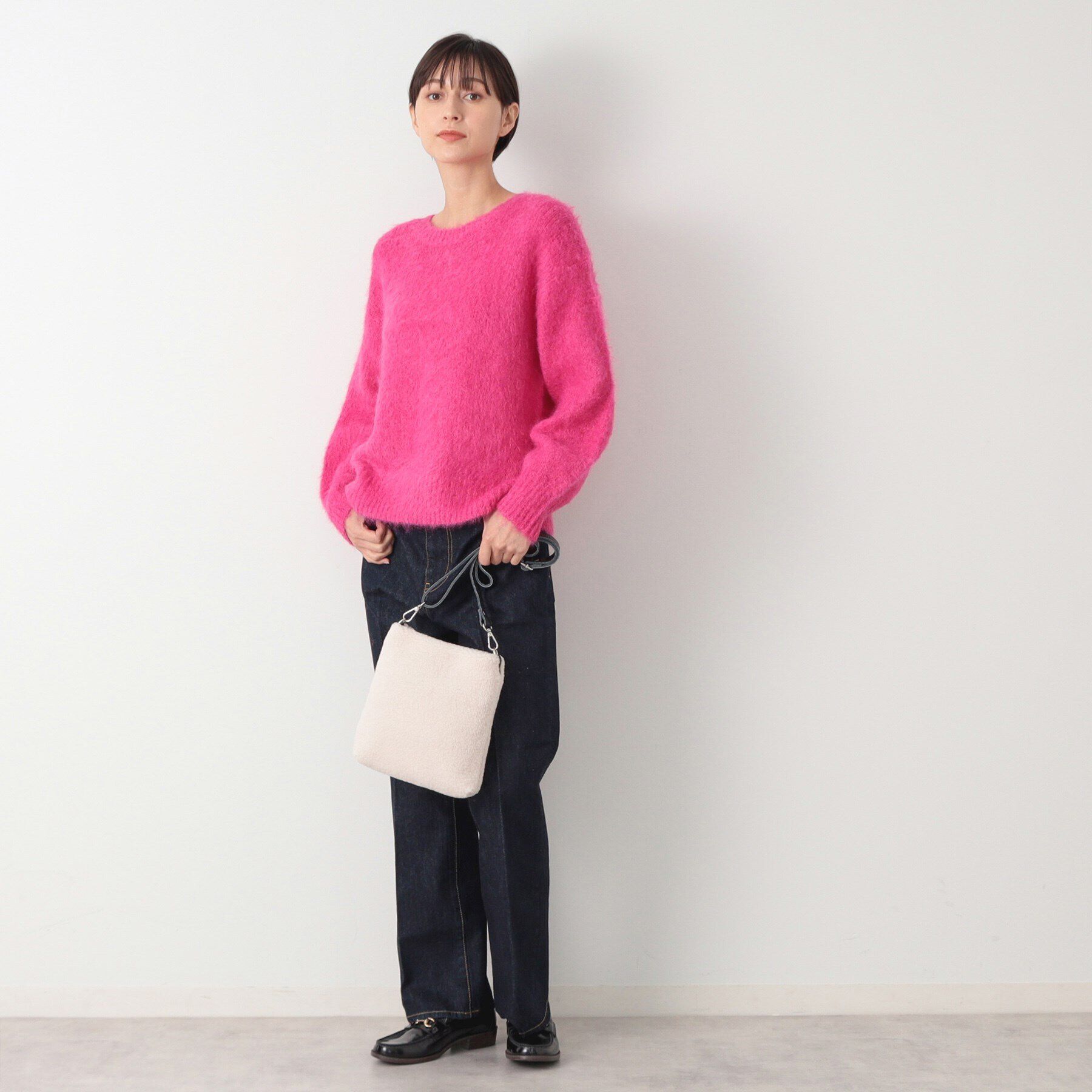 Dessin「【洗える】シャギークルーネックニット」|ニット・セーター|