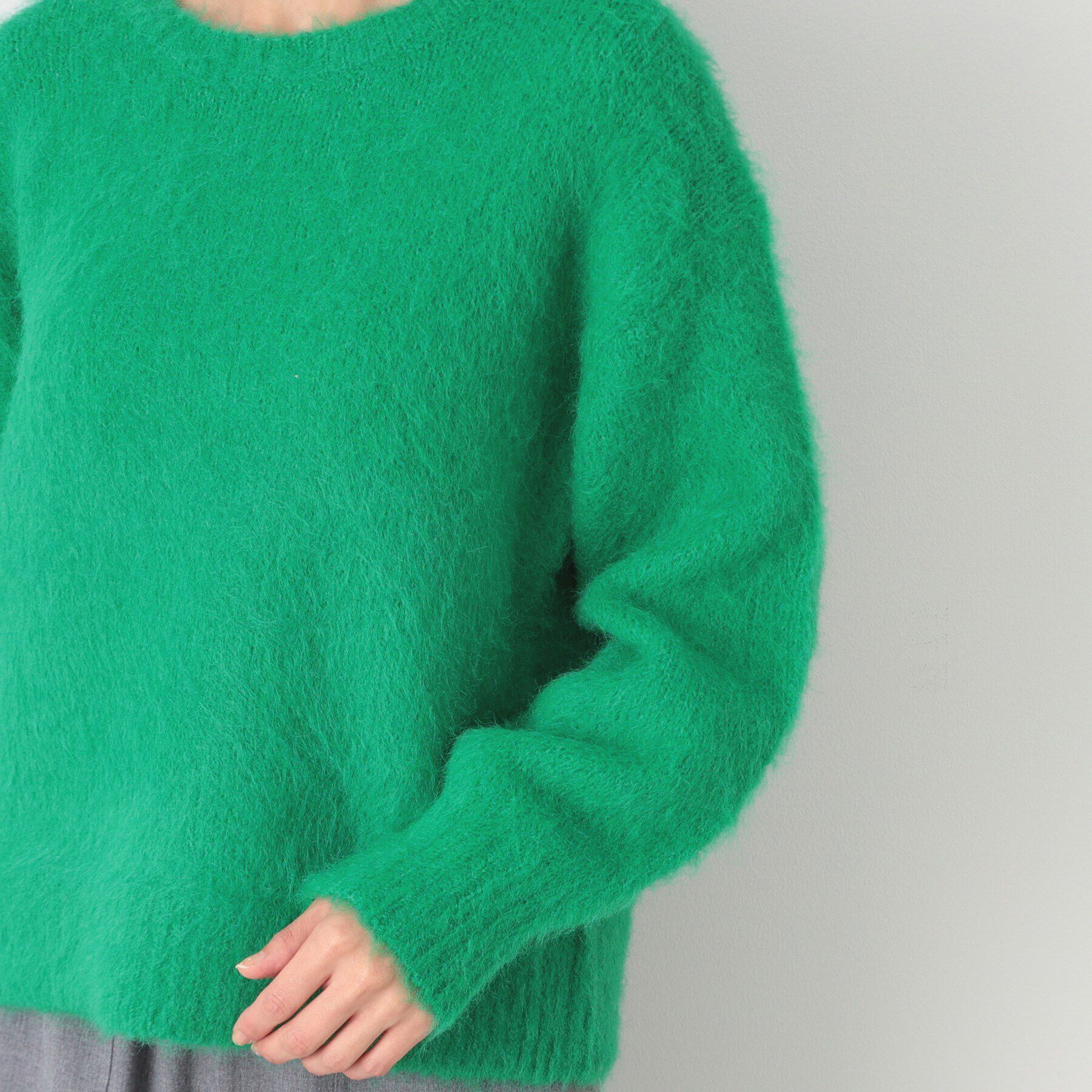 Dessin「【洗える】シャギークルーネックニット」|ニット・セーター|