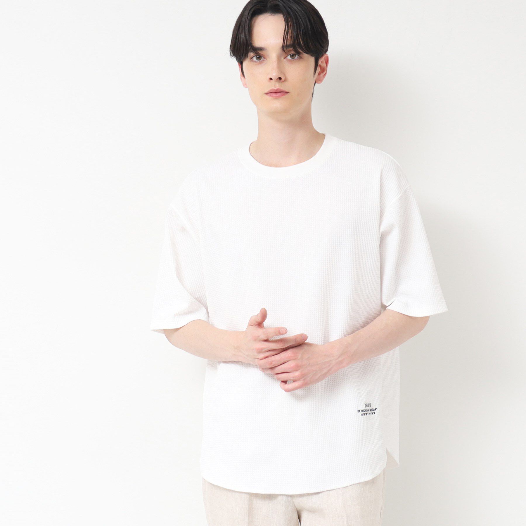 Dessin「【洗える】ワッフルオーバーTシャツ」|Tシャツ・カットソー|