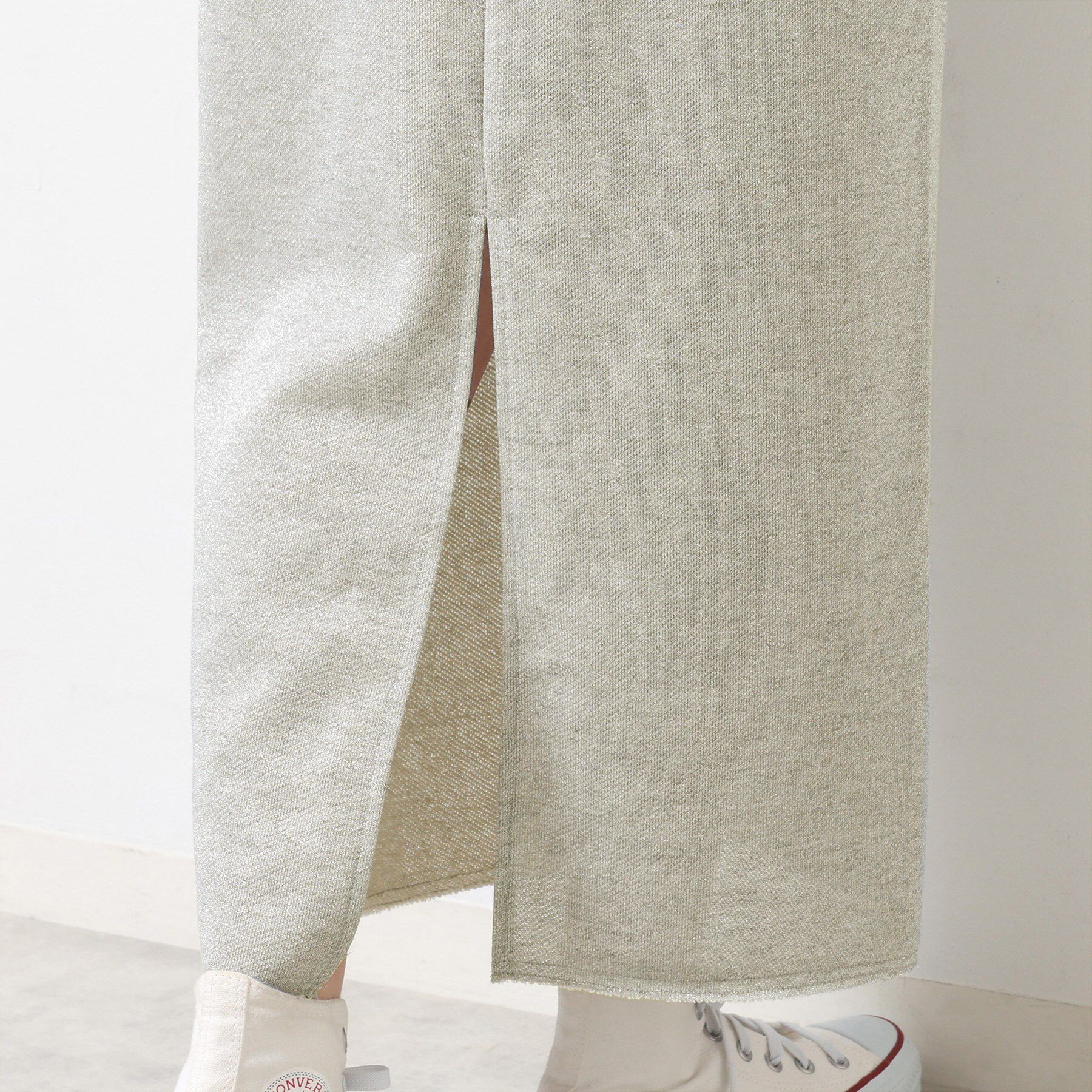 Dessin「【セットアップ可・洗える】ラメ裏毛ナロースカート」|スカート|