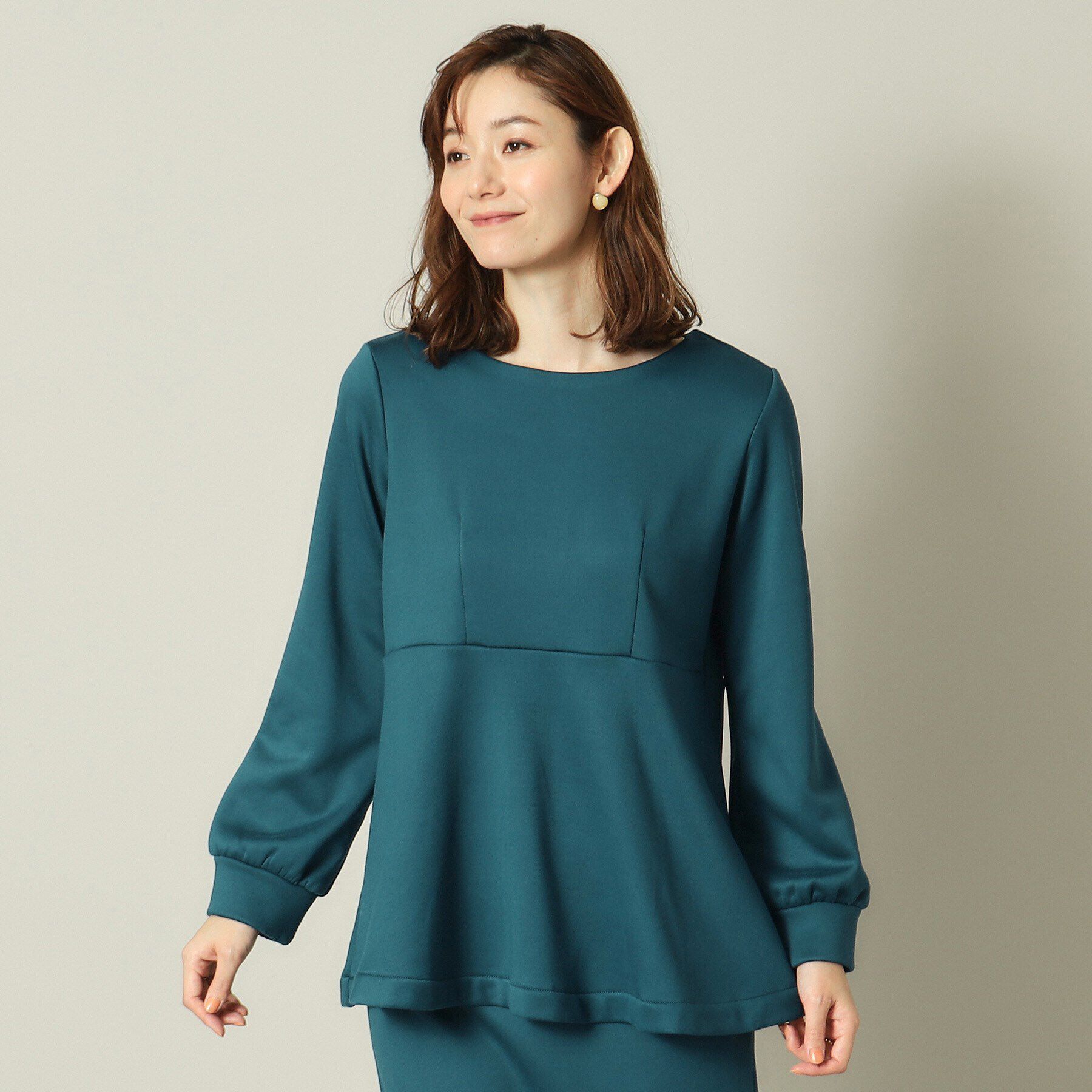 ITS&rsquo;DEMO「【手洗い可】裏起毛ペプラムプルオーバー」|Tシャツ・カットソー|