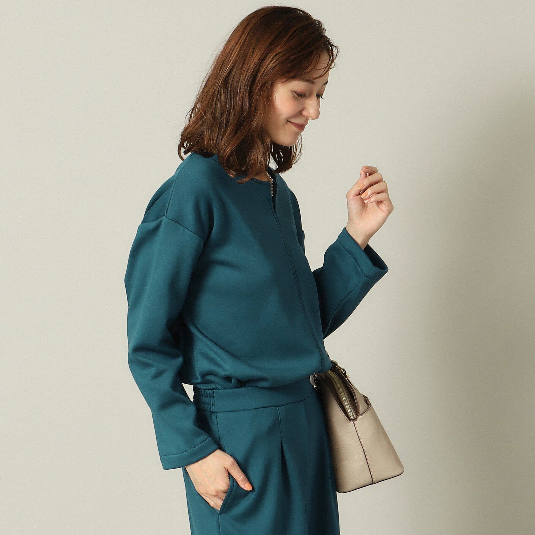 ITS&rsquo;DEMO「【手洗い可】裏起毛キーネックプルオーバー」|Tシャツ・カットソー|