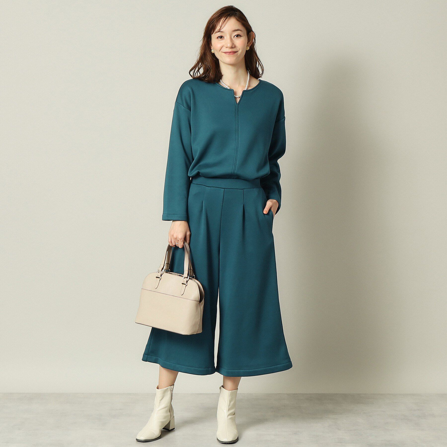 ITS&rsquo;DEMO「【手洗い可】裏起毛キーネックプルオーバー」|Tシャツ・カットソー|