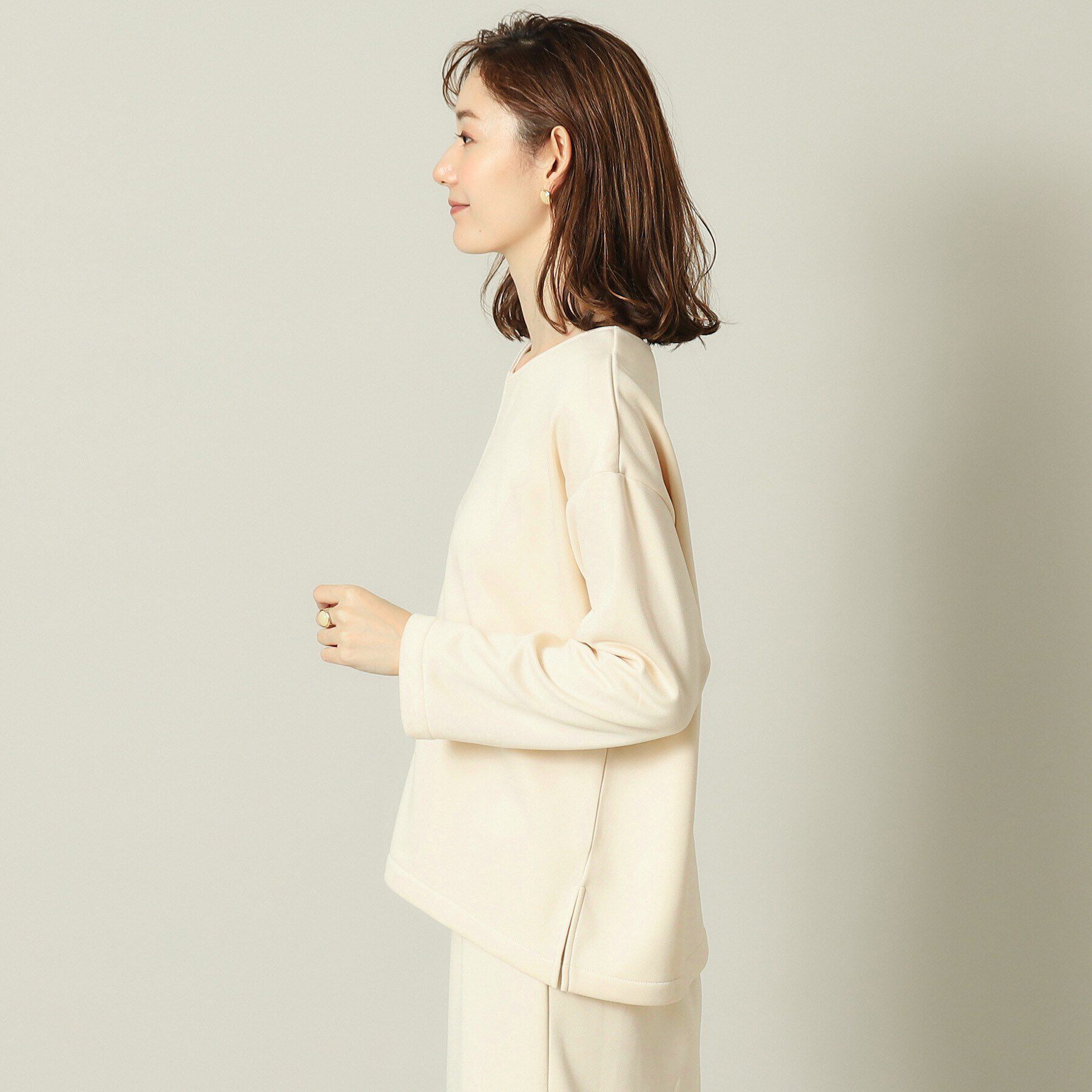 ITS&rsquo;DEMO「【手洗い可】裏起毛キーネックプルオーバー」|Tシャツ・カットソー|