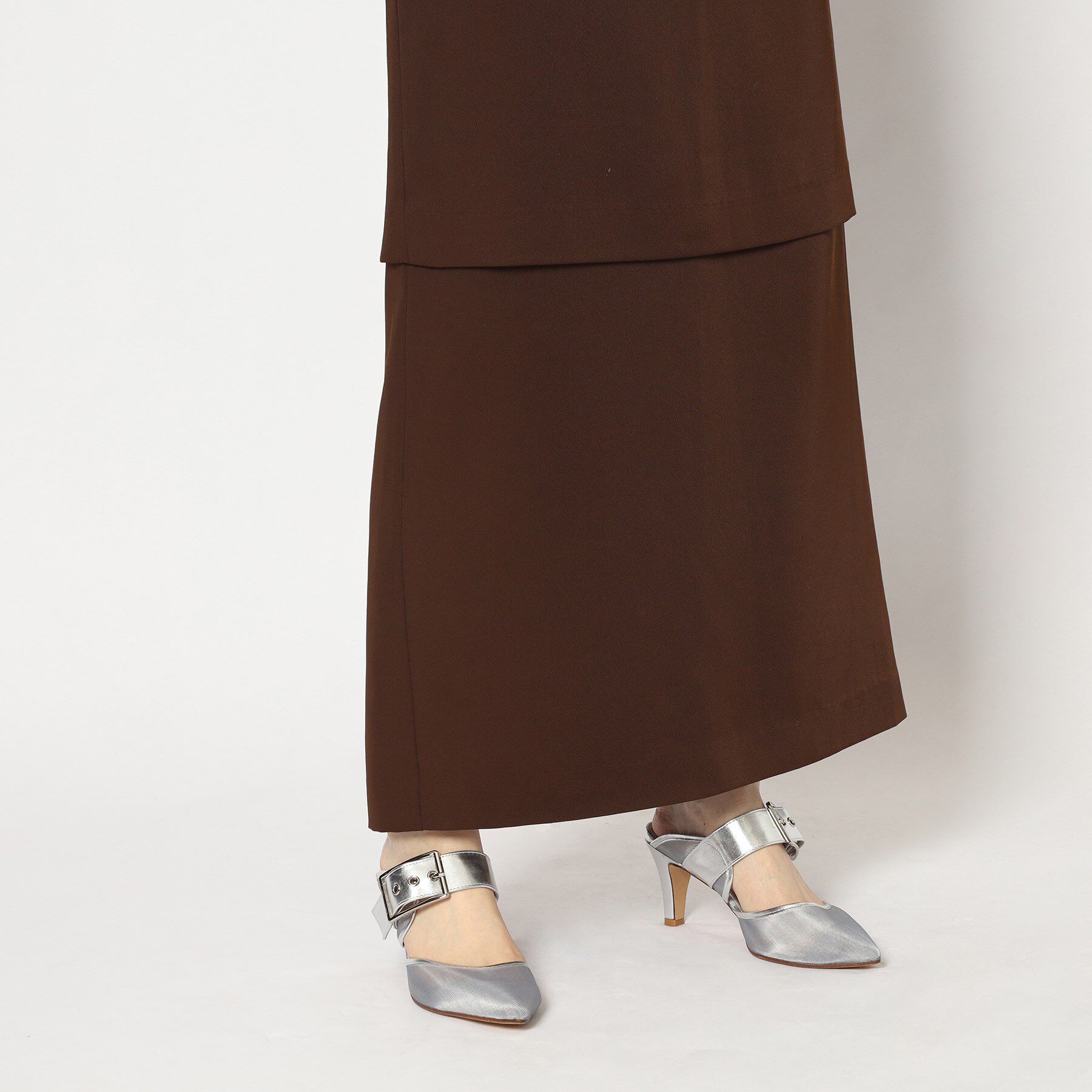 ESPERANZA「バックルベルトメッシュミュール」|パンプス|