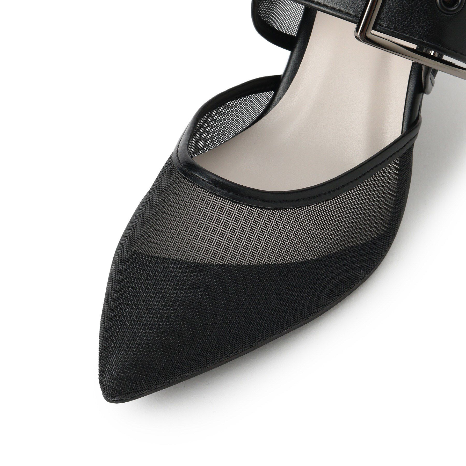 ESPERANZA「バックルベルトメッシュミュール」|パンプス|