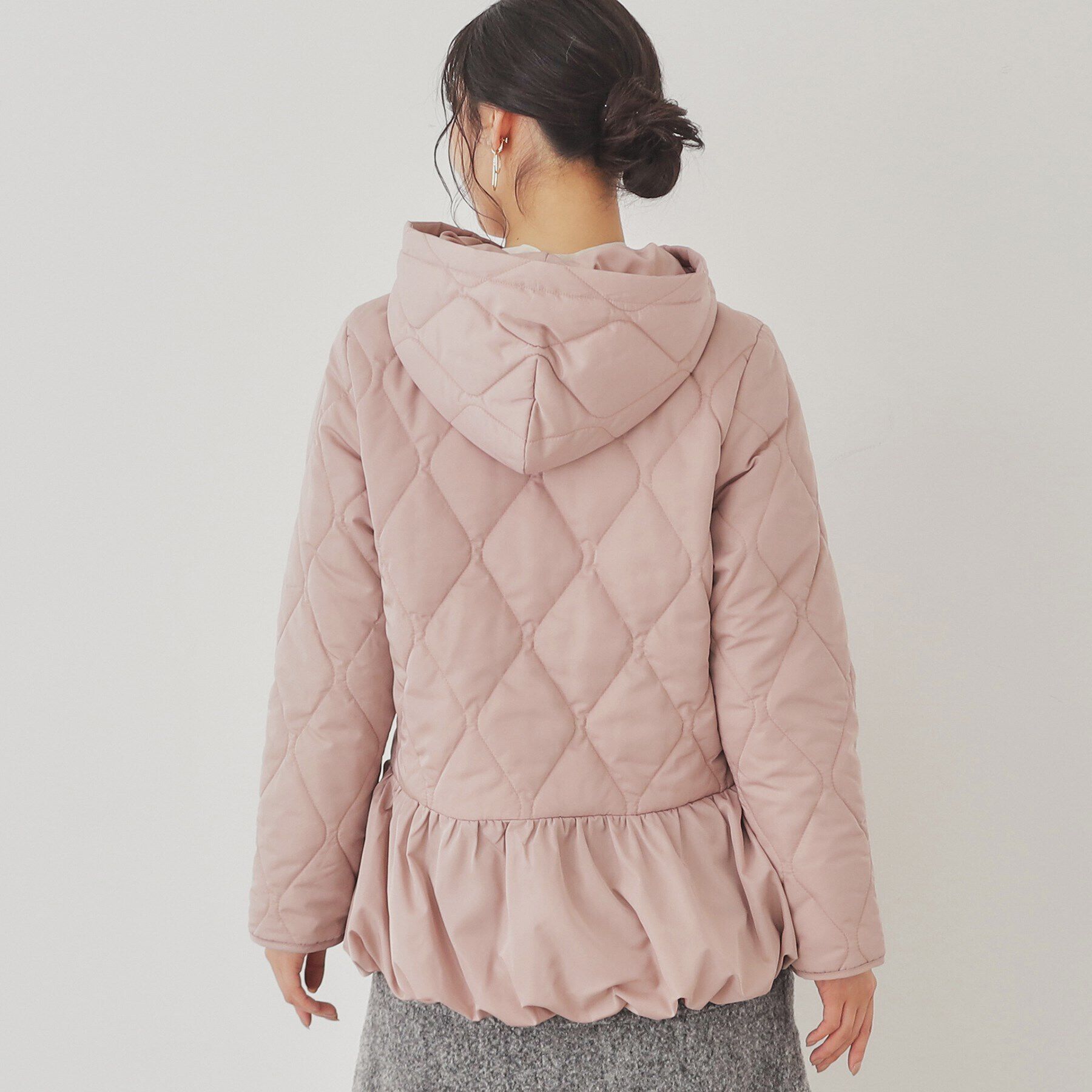 SunaUna「【フード付き/ペプラムシルエット】中綿キルティングコート」|その他|